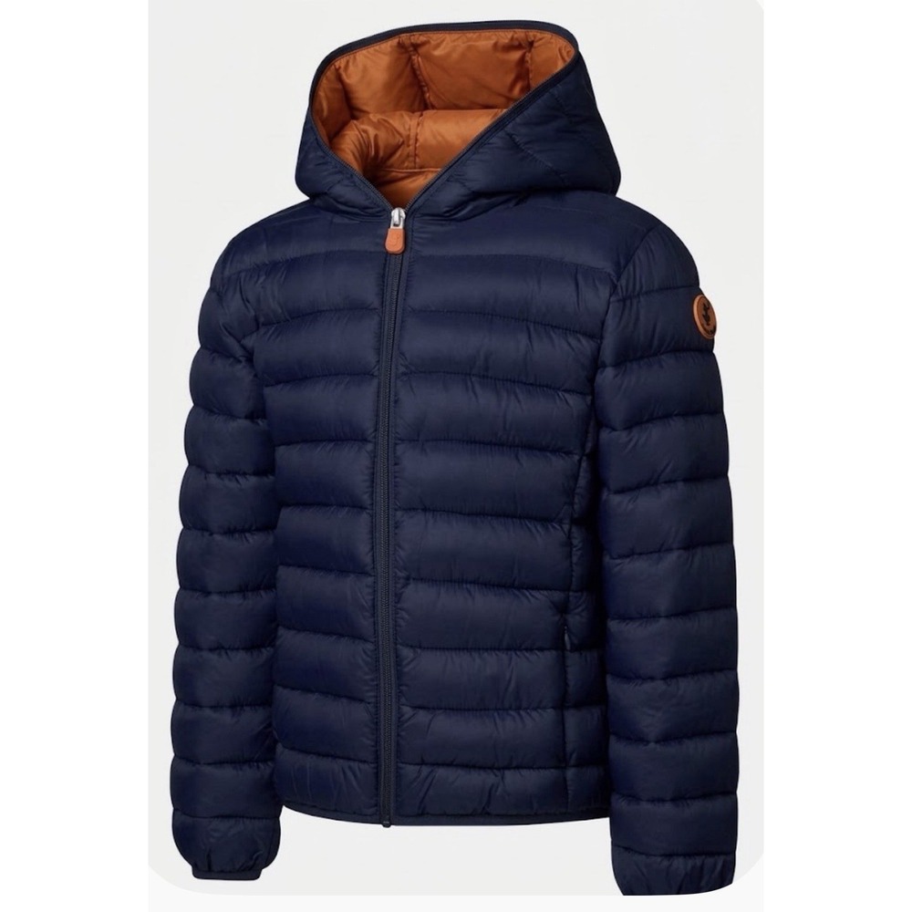 Save the Duck hooded puffer jacket Mega 15 Scott Navy Size 12